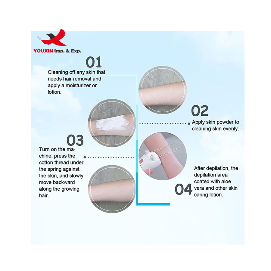 ✨ Butterfly Design Electric Threading Epilator – Facial Hair Remover Machine