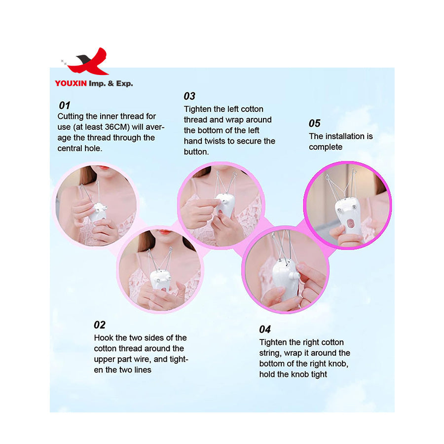 ✨ Butterfly Design Electric Threading Epilator – Facial Hair Remover Machine