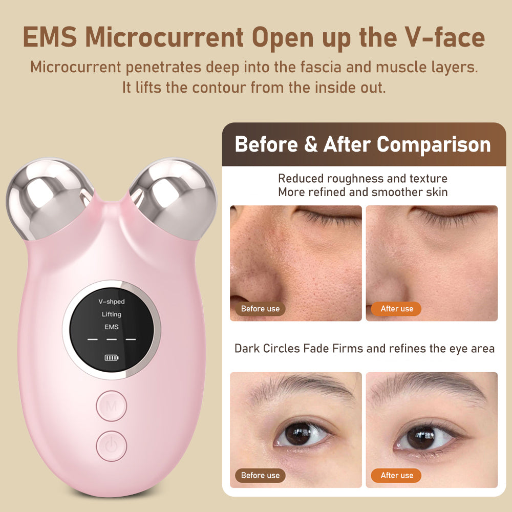 Professional Anti-Aging Microcurrent Facial Device Stainless Steel