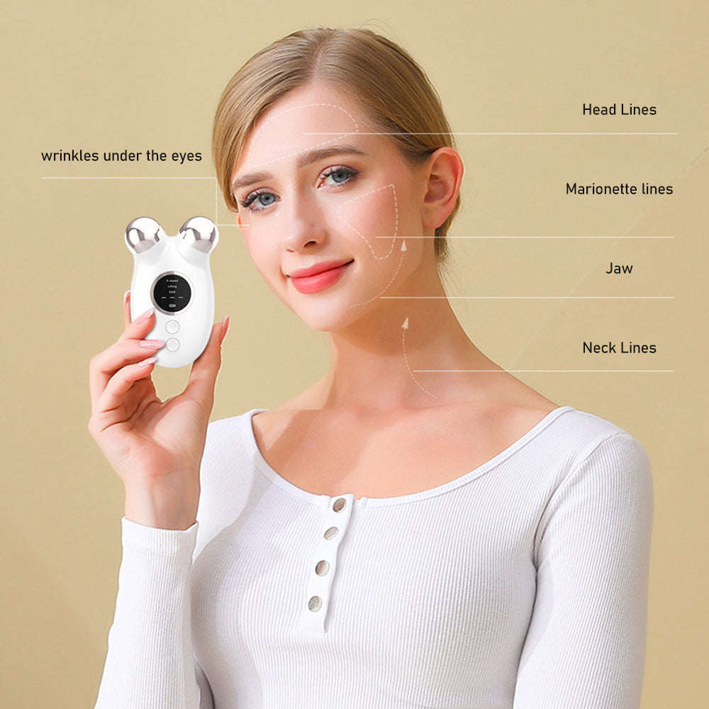 Professional Anti-Aging Microcurrent Facial Device Stainless Steel